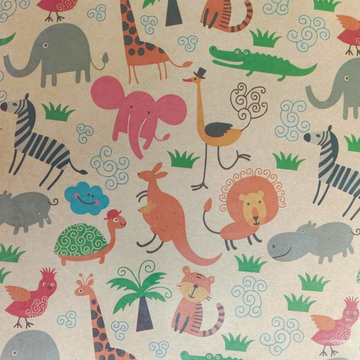 Eco friendly Jungle Safari printed Gift Wrap- Pack of 10