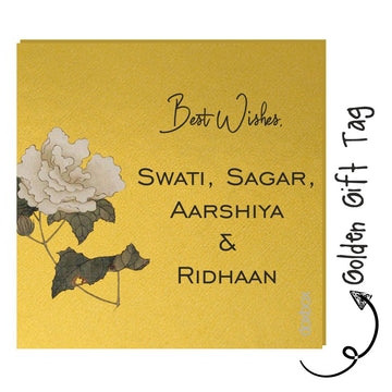 Golden Gift Tag - Vintage Flowers (PREPAID)