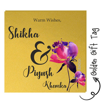 Golden Gift Tag - Watercolor Flower (PREPAID)
