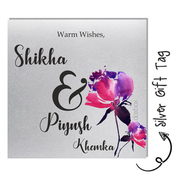 Silver Gift Tag - Watercolor Flower (PREPAID)