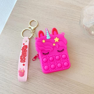 unicorn coin pouch wallet fidget toy push bubble bag for girls fidget toy