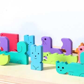 Wooden Animals Tetris Puzzle