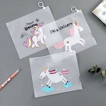 Unicorn and Bunny ,A5 Zip Folder for Girls Zip folders | Random Design