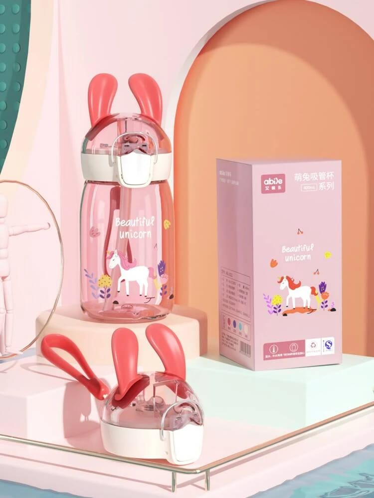 Cute kids Bottle with straw
