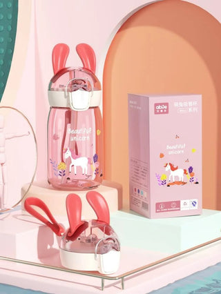 Cute kids Bottle with straw