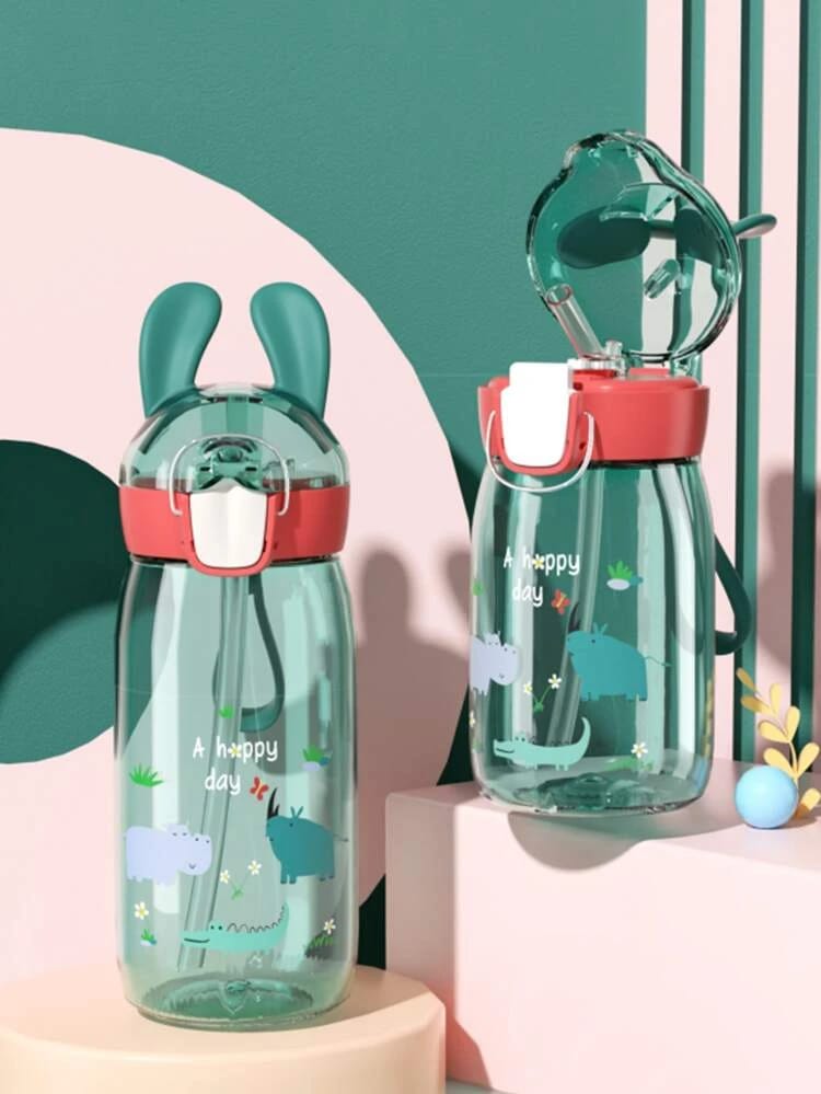 Cute kids Bottle with straw