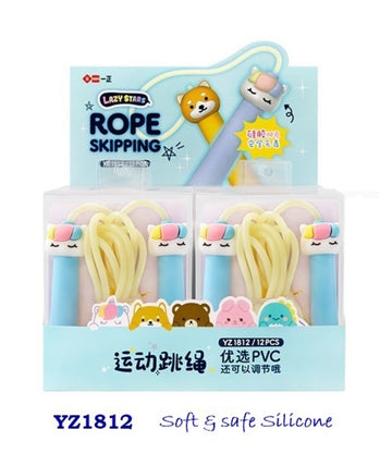 Kids Skipping Rope Jump Rope, 6.5 ft Adjustable PVC Skipping Rope for Boys and Girls Fitness