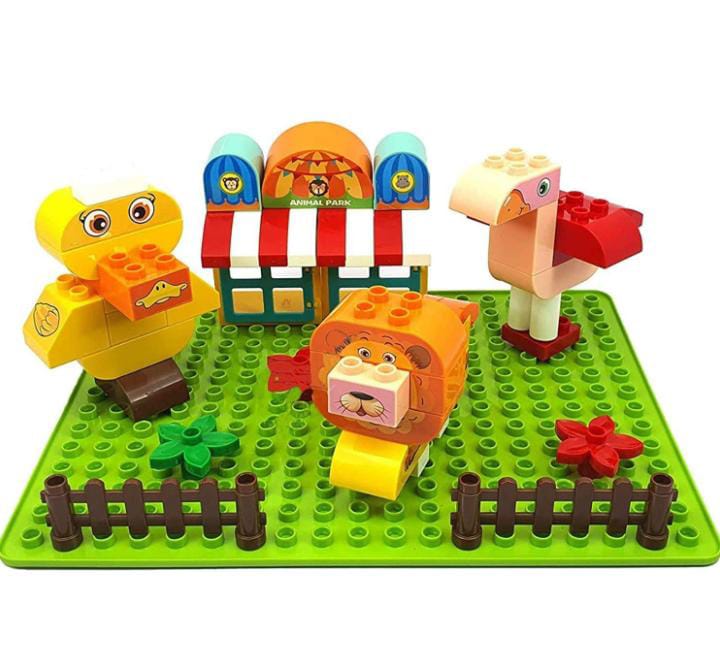 Educational Vehicle Assembly animal park building blocks for kids