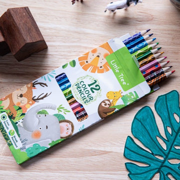 Animal Themed Pencil Colors for kids- Set of 12 pcs