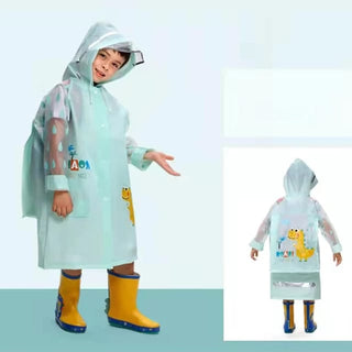 Children Cartoon raincoat Eco-friendly Rainwear Rain Gear with cap