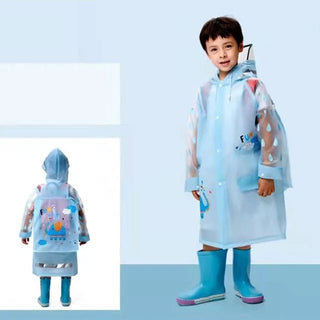 Children Cartoon raincoat Eco-friendly Rainwear Rain Gear with cap