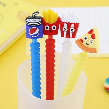 Cute Mechanical Pencils with cute toppers fast food (pack of 2)