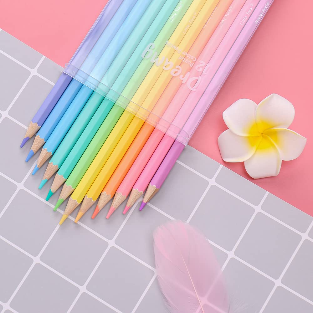 Pastel Color Pencils for Kids (Multi Color Pack of 12)
