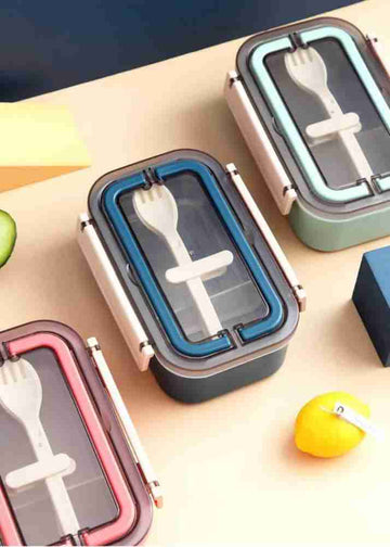 Lunch Box with 2 Compartment and a handle to carry  (650 ml)