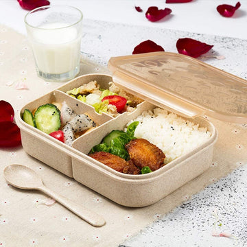 Wheat Straw eco friendly 3 Containers Lunch Box - 1150ml