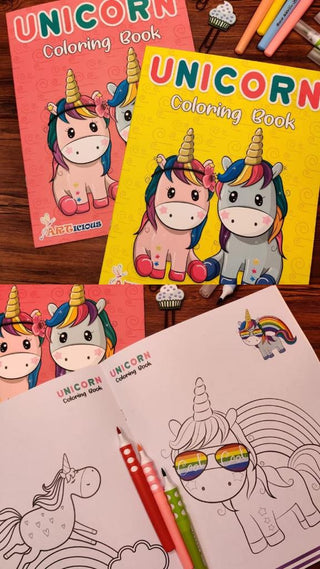 unicorn colouring book