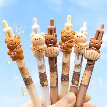 Korean Brown Bear Cute Pens (Pack of 2)