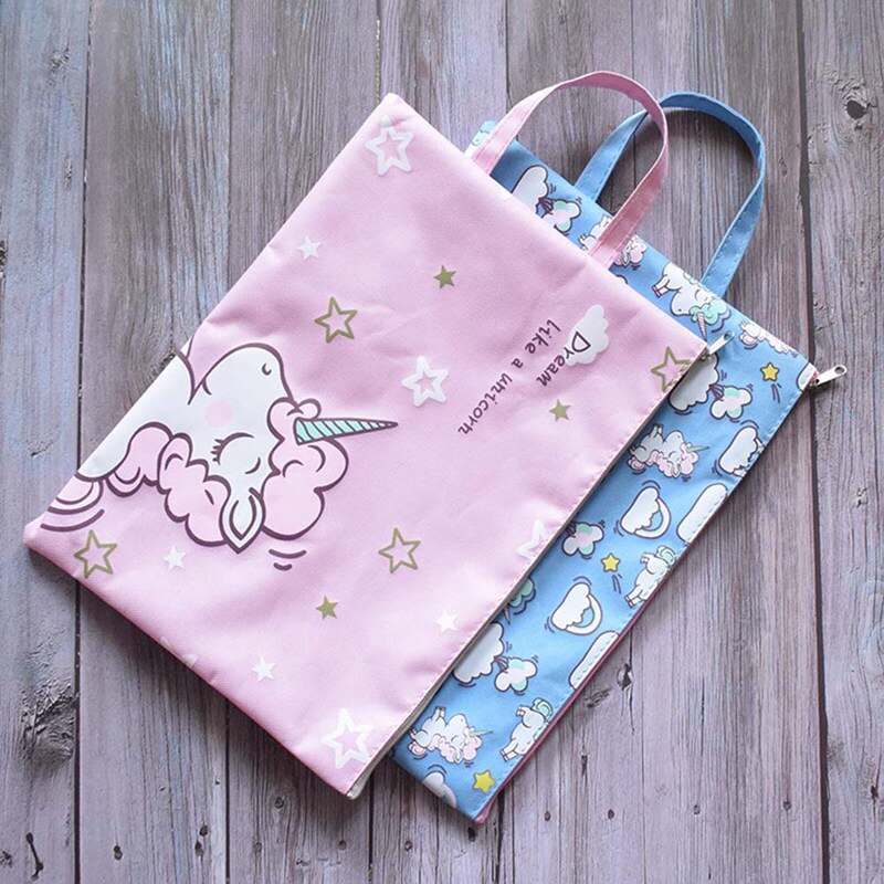 unicorn printed tution bag