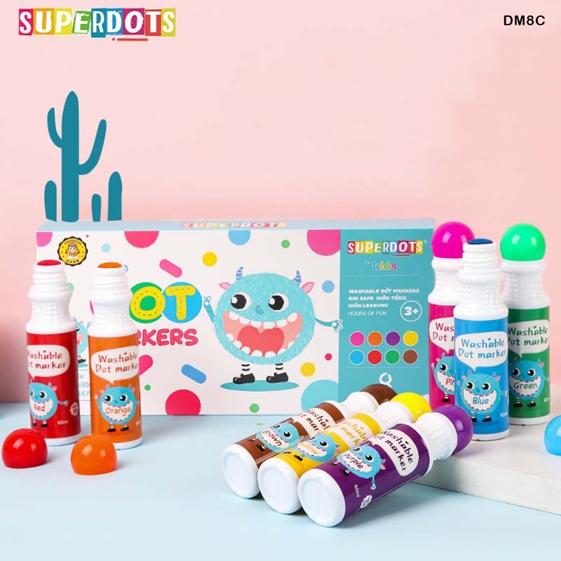 Non toxic and High Quality shining colors Dot Markers for Kids | 3 Variants
