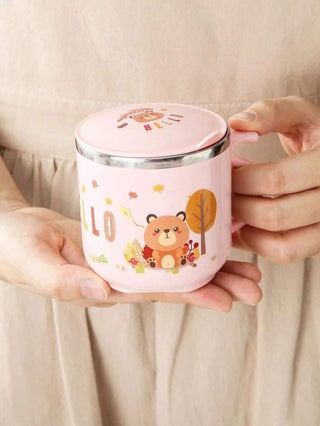 Cartoon Graphic Stainless Steel Mug For Kids