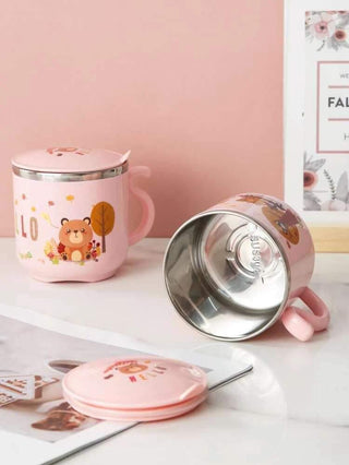 Cartoon Graphic Stainless Steel Mug For Kids