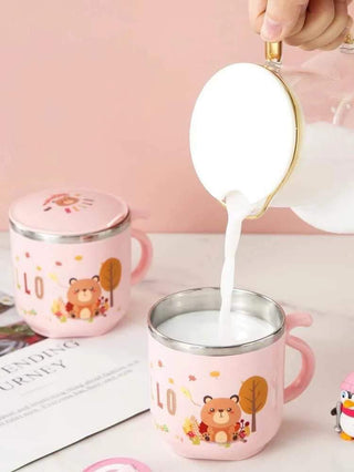 Cartoon Graphic Stainless Steel Mug For Kids