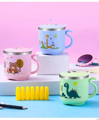 Cartoon Graphic Stainless Steel Mug For Kids