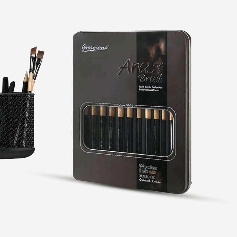 Artist Painting Brushes Set with Box - Multicolour