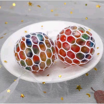 Mesh Squishy Fidget Toy Ball (Anti Stress Anxiety Toy) - 1 pc (Random Colour)