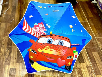 Fancy Auto Reversible Cartoon Theme Umbrella For Kids