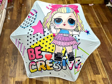 Fancy Auto Reversible Cartoon Theme Umbrella For Kids