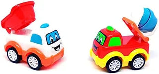 Mini Cartoon Truck and Car Set For Kids (Pack of 5 Vehicles)
