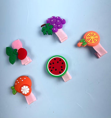 New Kawaii Fruity Alligator Clip For Kids - set of 5
