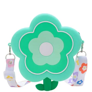 Cute Flower shaped Silicon Sling Bag with Mirror, Comb, Hair Clip and Key Chain