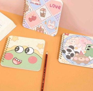 Cute Cartoon Animal Printed Spiral  Notebook Diary