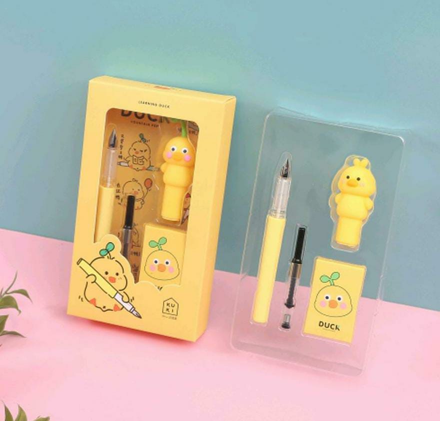 New Stlyish   Animal Theme  Fountain Pen  With Box Writing Signature Ink Calligraphy   For Kids