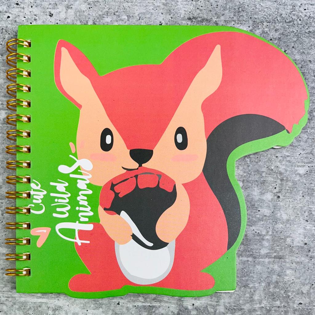Cute Squirrel Theme Mini Spiral Notebook Diary For Kids