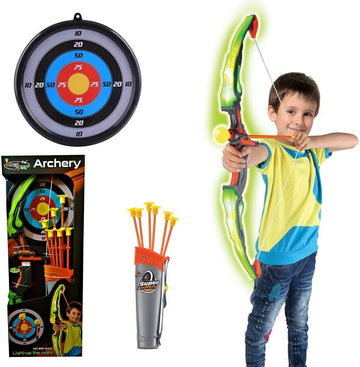 Glow light Led Archery Set with Targets, Suction Cup Arrows and Quiver