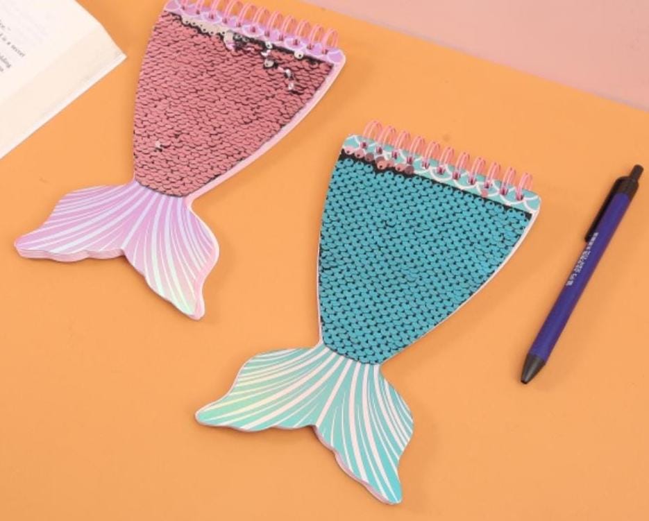 Mermaid Sequin Magic Spiral Diary