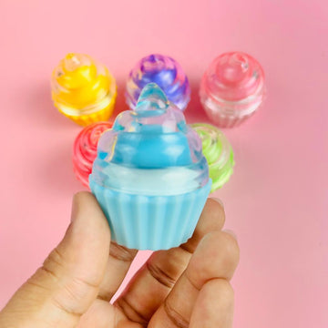 Cupcake  Shape Lip Balm Waterproof Long Lasting Makeup Travel Lip Balm