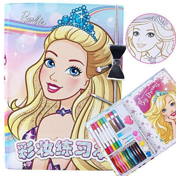 Barbie Princess Makeup Book with eye shadow brush and colors