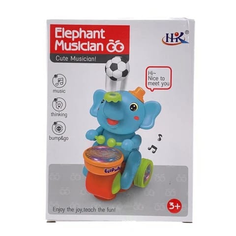 Baby Elephant Music And Light play With Drum Toy