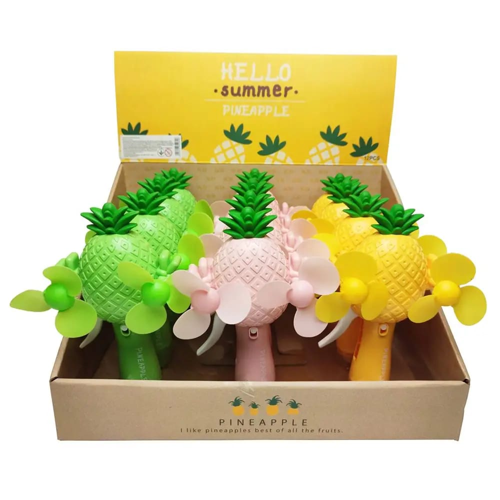 Creative Pineapple Shape Portable Handheld Travel Fan For Kids ( Random Colour )