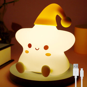 Cute Baby Night Light Silicone Squishy Soft Rechargeable Color Changing Portable  Lamp For Kids