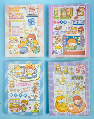 Cute A6 Kawaii Cartoon Doll Printed Mini Pocket Diary (Random Design)