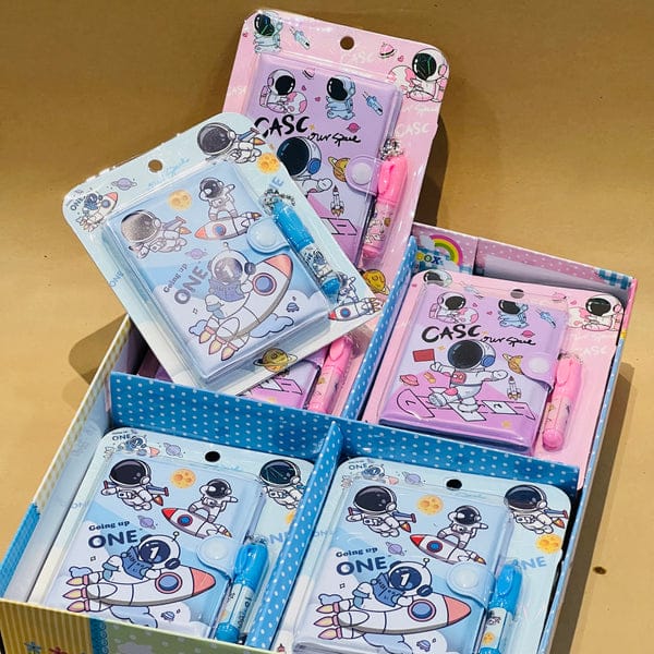 Mini Space-Themed Diary and Pen Set