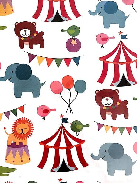 Beautiful Colorful Circus Theme printed Gift Wrap- Set of 10