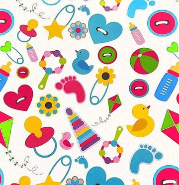 Beautiful New Born Baby printed Gift Wrap- Set of 10