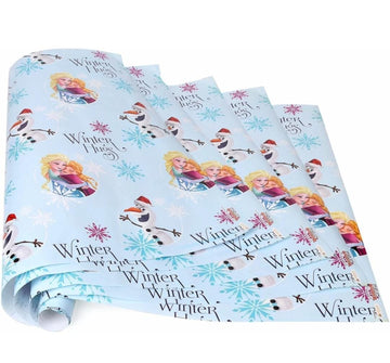 Beautiful Colorful Frozen Sister printed Gift Wrap- Set of 10
