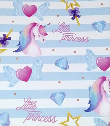 Beautiful unicorn printed Gift Wrap- Set of 10